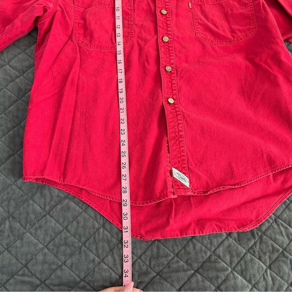 Levi’s Shirt Men XL Red Tab Button Down Western Cowboy 90s Classic Long Sleeve - Picture 8 of 9